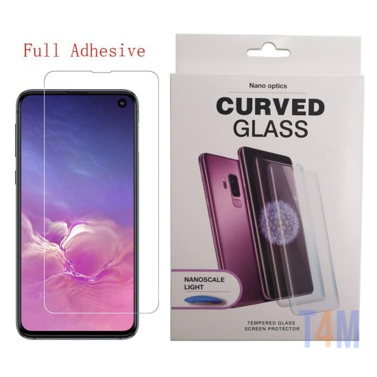 PELICULA DE VIDRO UV FULL GLUE NAVO OPTICS CURVED SAMSUNG GALAXY NOTE 10 PLUS TRANSPARENT